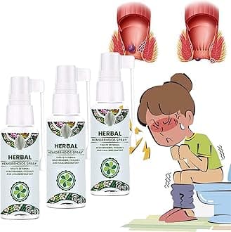 Hemorrhoid Treatment Spray,Natural Herbal Hemorrhoids Spray,Hemorrhoid Relief Cream,Hemorrhoid Relief Spray for Relieve Swelling,Natural and Fast Pain Relief Spray (3 Pcs)