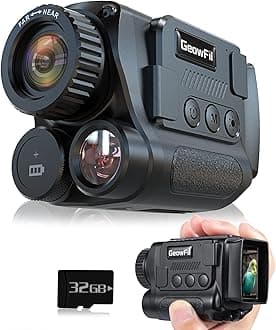 Night Vision Binoculars, 4K MINI Digital Night Vision Goggles for 100% Darkness, with 8x Digital Zoom 2000mAh Battery, Save Photos&Video with Audio for Adult Hunting Spy Military Security, 32GB Card