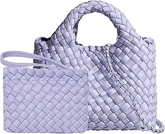 Small Tote Shoulder Bag, Women Handbags and Purses, Woven Composite Bag, Travel Chain Pouch, Phone Crossbody Satchel