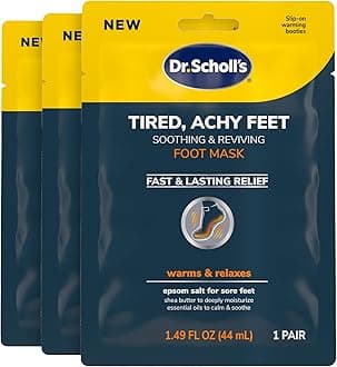 Dr. Scholl's® Tired, Achy Feet Soothing & Reviving Foot Mask, 3 Pair, Warming Booties