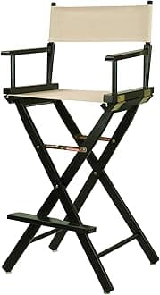 Casual Home 30" Director's Chair Black Frame-with Wheat Canvas, Bar Height
