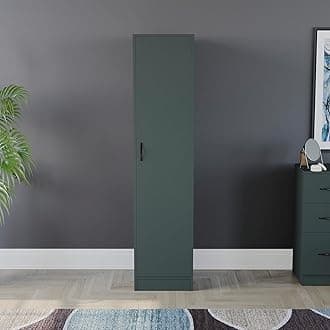 Vida Designs Riano Wardrobe, With Shelf & Hanging Rail Bedroom Storage Furniture (Jasper Green, 1 Door)