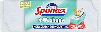Spontex 4 Washups Non Scratch Sponge Scourers