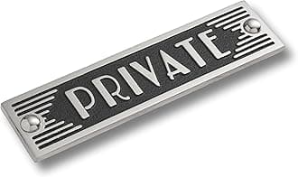 The Metal Foundry Private Metal Door Sign. Art Deco Style Home Décor Accessories Door Or Wall Aluminium Plaque. Handmade in England.