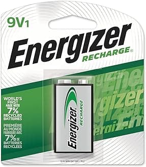 Energizer Rechargeable 9V Battery, NiMH, 175 mAh, 1 Count