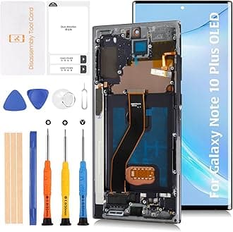 Note 10 Plus 5G OLED 6.67" Not OEM 6.8“ LCD Display +Aura Black Frame for Samsung Galaxy Note10+/5G SM-N975U N975W N976U LCD Screen Display Replacement Touch Digitizer Assembly Kit