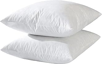 Hotel-Style Goose Feather Pillow Insert for Sofa & Bed - 100% Odorless & Plump Cushion Filler - 233TC Cotton with Inner Liner to Prevent Poking (22x22 Inch)