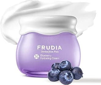 FRUDIA Blueberry Hydrating Face Cream (1.94 oz) – 48-Hour Deep Hydrating Korean Face Moisturizer w/77% Blueberry Extract, Panthenol & Fruit Seed Oils for Dry Skin | Vegan & Cruelty Free