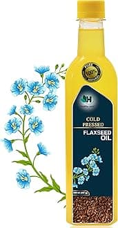 Healthy roots Cold Pressed Flaxseed Oil 1L | Wood Pressed - Extracted on Wooden Churner | Kolhu/Kacchi Ghani/Chekku