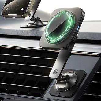 ESR for 15W MagSafe Car Mount Charger, Universal Dashboard/Tesla MagSafe Car Charger, Magnetic Wireless Charging, Adjustable Car Phone Holder for iPhone 17e/17/16/15/14/13/12, S26/S25, Pixel 10, Black