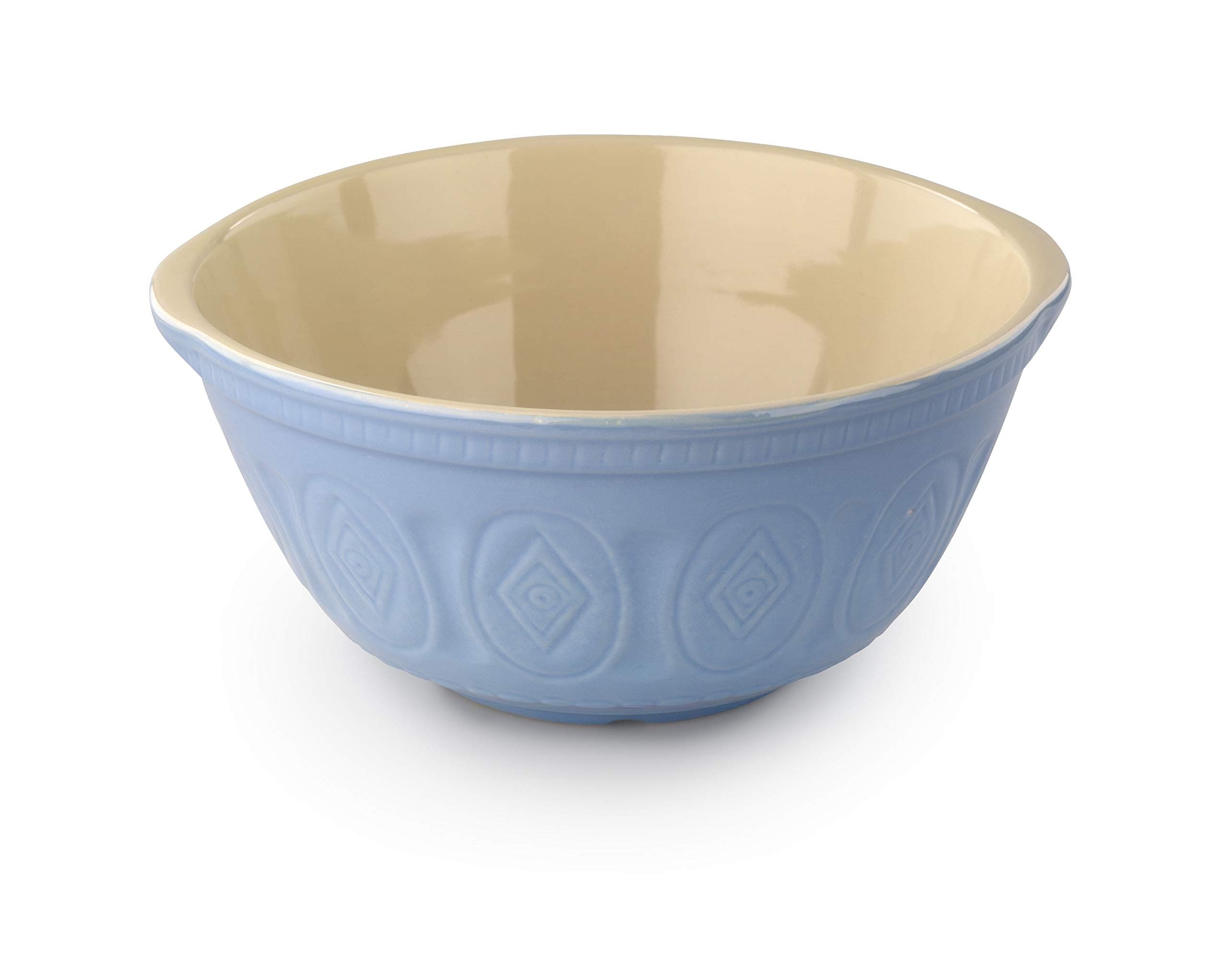 Tala Traditional Ceramic Stoneware Mixing Bowl, Blue/Cream