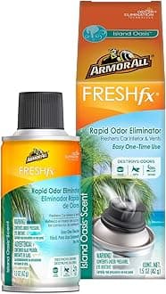 Armor All Fresh FX Smoke X Car Odor Eliminator Spray, Car Air Freshener Spray, Island Oasis Scent, 2 Oz