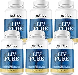 LivPure - Liver Health Formula, Liver Cleanse Detox & Repair with Artichoke Extract, Milk Thistle, Dandelion and more for Liver Health - Herbal Liver Support Supplement 30 Days Supply (6)