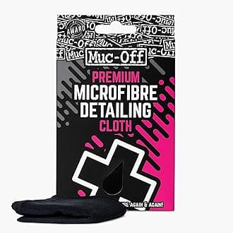 Microfiber Detailing Cloth - Compact Cleaning Cloth for Bicycle and Motorcycle Care - Polishing Cloth for Helmets, Visors and Goggles, Black