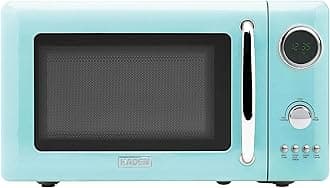 700 Watt 0.7 Cubic Foot Microwave Oven with Digital Controls, Defrost, and Instant Start Countertop Small Appliance, Turquoise/Chrome