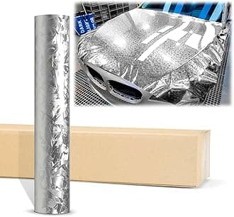 2pcs 4"x8" (10cmx20cm) Sample Gloss Silver 24K Chopped Forged Carbon Fiber Textured Vinyl Wrap Auto Car Sticker Decal Sticker Film Sheet Bubble Free Air Release Technology