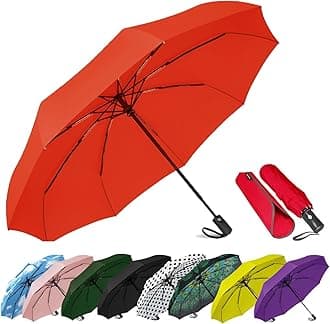 SIEPASA Windproof Compact Folding Compact Travel Umbrella Compact Portable Umbrella for Men Women Teens