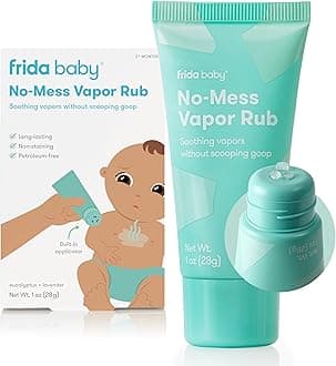No-Mess Vapor Rub, Baby Vapor Rub for Chest, Neck, Back + Foot,Non-staining, Petroleum-Free Hands-Free Applicator Tube, Soothing Eucalyptus & Lavender for Sleep