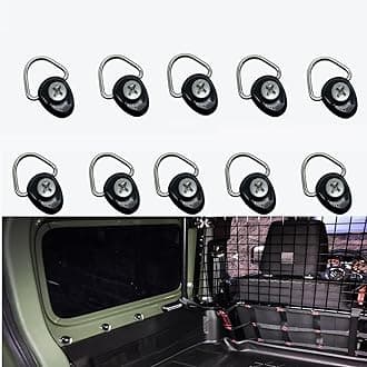 10pcs Carmoeignin Trunk Cargo Tie-Down for Suzuki Jimny JB64 JB74W 19-23 D-Ring Buckle Quick Release Fastener Clip with Screws 2019 2020 2021 2022 2023 Car Accessories with Screws
