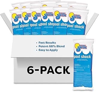 In The Swim Pool Shock – 68% Cal-Hypo Granular Sanitizer for Crystal Clear Water – Defends Against Bacteria, Algae, and Microorganisms - 6 X 1 Pound