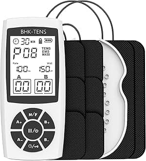 - EMS Muscle Stimulator for Pain Relief Therapy, Electronic EMS TENS Unit Machine for Shoulder Pain Relief, Tens Massager for Neck Pain Relief, Sciatica Pain Relief
