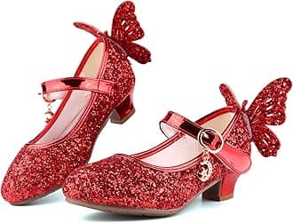 Girl's Princess Mary Jane Pump Shoes - Pink Silver Blue Purple White - Size 12 Months