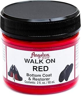 Walk on Red Paint Restorer for Red Bottoms, Color Renewal, Bottom Shoe Paint for Christian Louboutin High Heels and Leather Soles – Durable, Flexible, and Easy Application – 2 fl oz