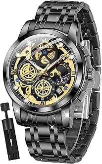 OLEVS Ladies Luxury Gold Silver Stainless Steel Quartz Watch Waterproof Date