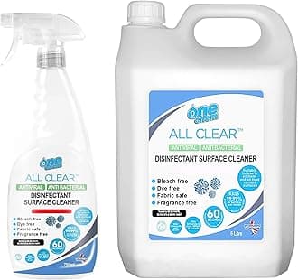 One Chem OC0049 All Clear Surface Cleaner 5L Glass and 750ml Trigger Spray Bottle