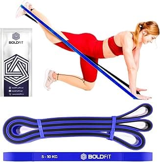Boldfit Heavy Resistance Band Double - Blue-Black (5-10kg)
