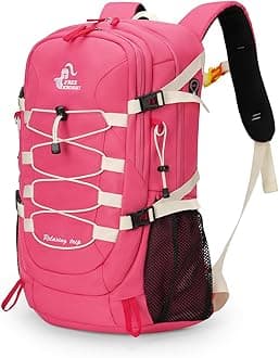 40L Waterproof Hiking Camping Backpack with Rain Cover, Outdoor Sport Travel Bag Daypack for Climbing Skiing Cycling (Pink)