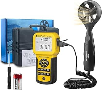HoldPeak HP-846A Digital Wind Speed Air Volume Meter Anemometer Handheld with Data Logger and Carry Case