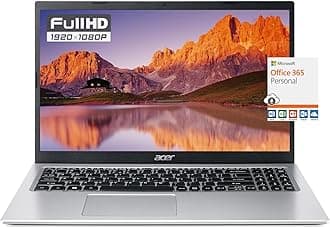Aspire Slim Laptop for Business Student, 15.6'' FHD Display, Intel Celeron N Series Processor, 12GB RAM 256GB SSD, WiFi, Webcam, RJ-45, USB Type-A&C, Windows 11, 1-Year Microsoft 365 +Mousepad
