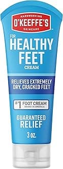 O'Keeffe's for Healthy Feet Foot Cream - 3 oz Travel Size Tube (1 Pack) - Guaranteed Relief for Extremely Cracked, Dry Feet, Repairing Skincare, Instantly Boosts and Retains Moisture Levels