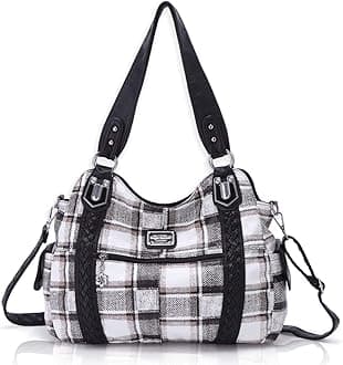 Angel BarceloHobo Fashion Handbags Women Spacious Shoulder Bags Washed Leather Shoulder Bag