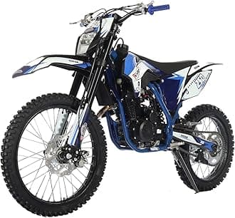 X-PRO 250cc Dirt Bike Zongshen Brand Engine, 5-Speed Manual Transmission, Electric/Kick Start! Big 21"/18" Wheels! (Blue)