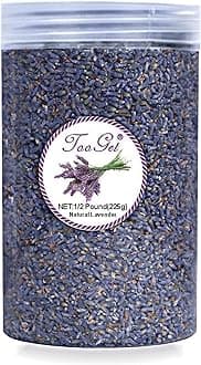 TooGet Culinary Dried Lavender Buds, Raw Highland Grow Lavender Flowers, Ultra Blue Premium Grade Lavenders with Food Grade PET Plastic Bottle (8 OZ)