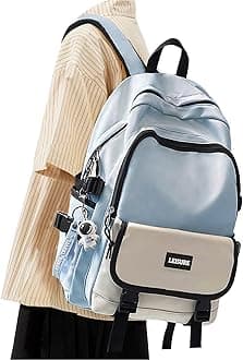 VECAVE Lightweight Backpack for Women Men, Travel Casual Daypack Laptop Rucksack, Waterproof College High Secondary Bookbag Daily Bag, Blue