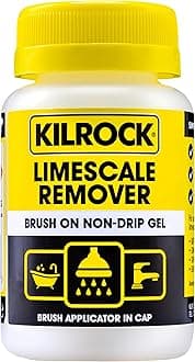 Limescale Remover Brush On Non-Drip Gel 160ml - Brush Applicator in Cap - Dissolves Hard Water Stains and Heavy Build-ups - Perfect for Bath Rims, Sinks, Taps and Shower Heads