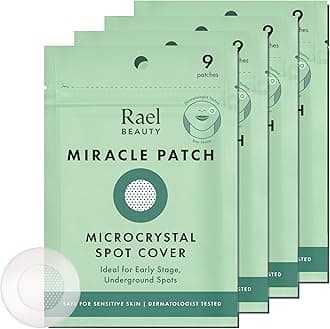 Rael Pimple Patches, Miracle Microcrystal Spot Cover - Hydrocolloid Acne Pimple Patch with Tea Tree Oil, Early Stage Zits and Blemish, Korean Skin Care (36 Count)