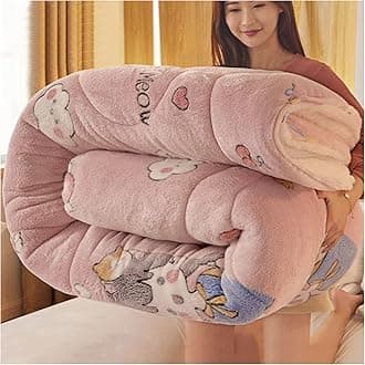 RRNAR Down Duvet, Cashmere Quilt, Quilt/quilts, Comforter, Winter Quilt Thicken Lamb Cashmere Duvet for All Seasons, Soft and Durable Heavy Quilts, Machine Washable,M,180x220cm(4kg) [Energy Class A]