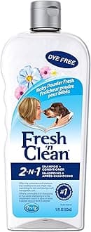 Fresh'n Clean Pet 2-in-1 Baby Powder Formula Conditioning Shampoo, 18-Ounce