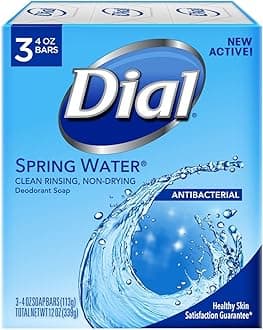 Antibacterial Deodorant Soap, Spring Water, 4 Ounce, 3 Bars
