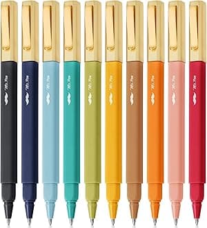 Mr. Pen Aesthetic Pens - 10 Pack, Vintage Color Ink, Fast Dry, No Smear or Bleed, 0.7mm Fine Point Ballpoint Pens