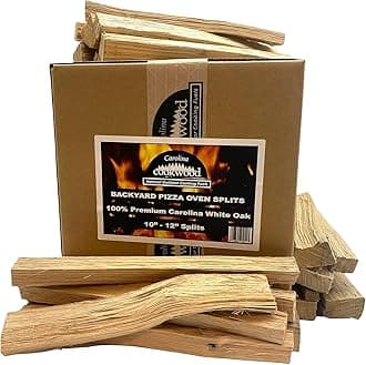 Backyard Pizza Oven Wood Split Firewood Outdoor Cooking Grill Natural Hardwood 30lb Box