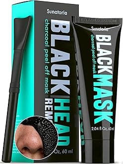 Sunatoria Black Mask by - Improved 2019 Formula - Charcoal Peel-Off Mask - Product of United Kingdom - Blackhead Remover - Facial Cleansing Peel Mask