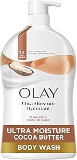 Olay Ultra Moisture Body Wash for Women, 24hr Moisturizing, Deeply Nourishes, Vitamin B3 Complex, Cocoa Butter Scent, 975ml