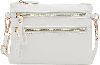 Multi Zipper Pocket Small Wristlet Crossbody Bag