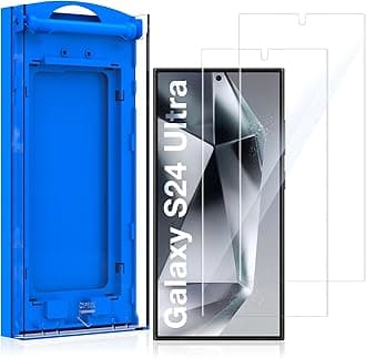 2 Pack HD Screen Protector for Samsung Galaxy S24 Ultra, High Definition Clarity Protective Film, 100% Fingerprint Unlock, 9h+ Tempered Glass, Automatic Dust Removal,Sensitive Touch Ultra-thin Design