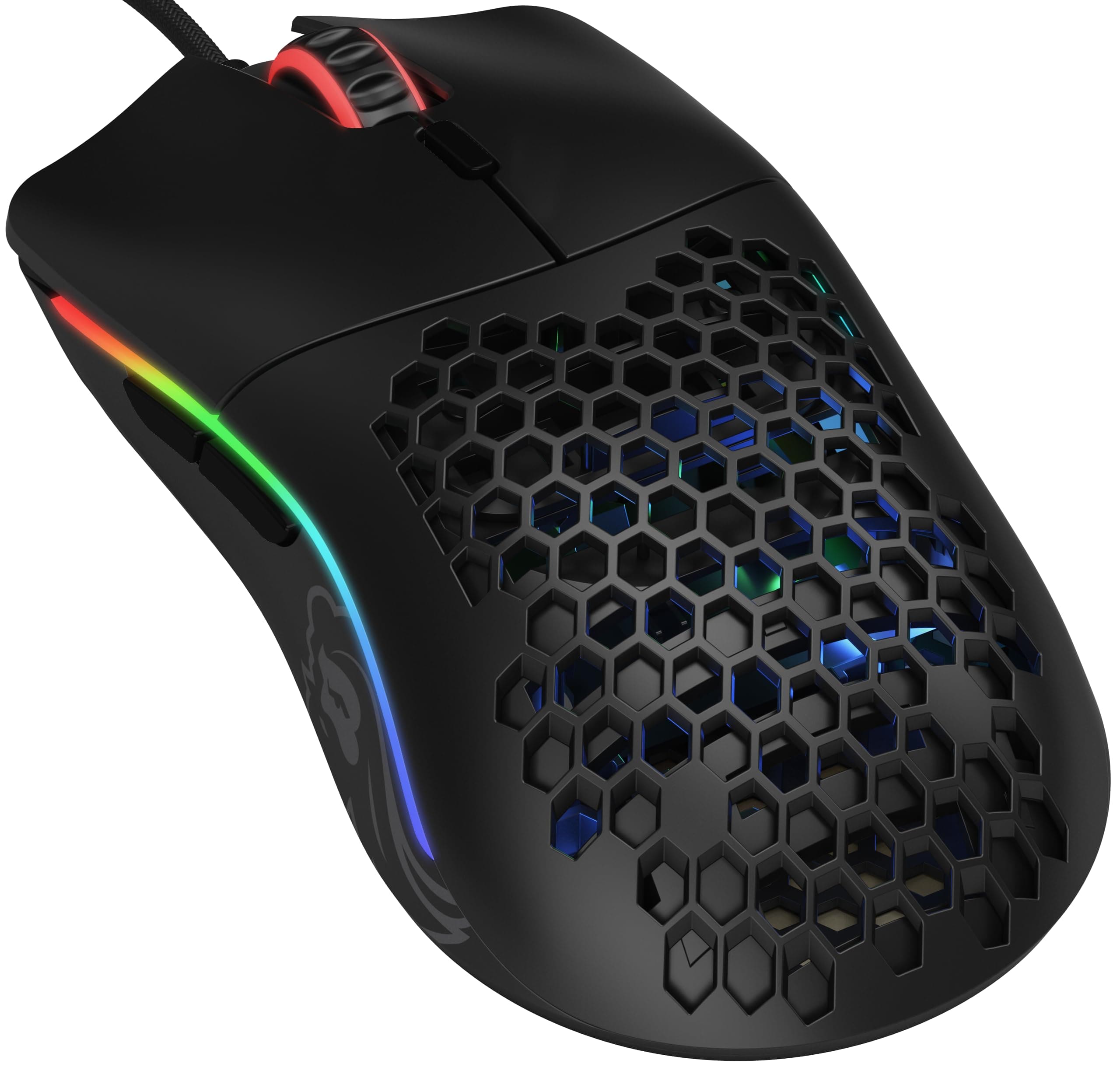 Model O Wired Gaming Mouse 67g Superlight Honeycomb Design, RGB, Pixart 3360 Sensor, Omron Switches, Ambidextrous - Matte Black